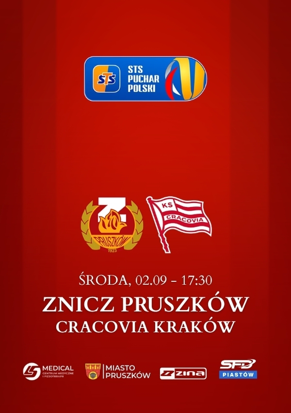 Bilety STS Puchar Polski: MKS Znicz Pruszków vs Cracovia Kraków